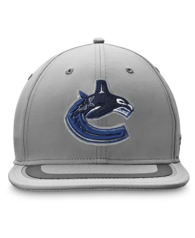 Fanatics Men's Gray Vancouver Canucks Authentic Pro Home Ice Snapback Hat