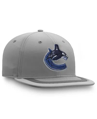 Fanatics Men's Gray Vancouver Canucks Authentic Pro Home Ice Snapback Hat