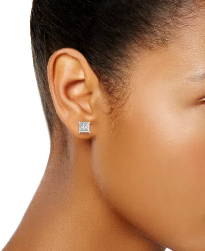 Trumiracle Diamond Princess Quad Stud Earrings (2 Ct. T.w.) In 14k White Gold