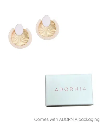 Adornia Gold Statement Mixed Material Darla Earrings