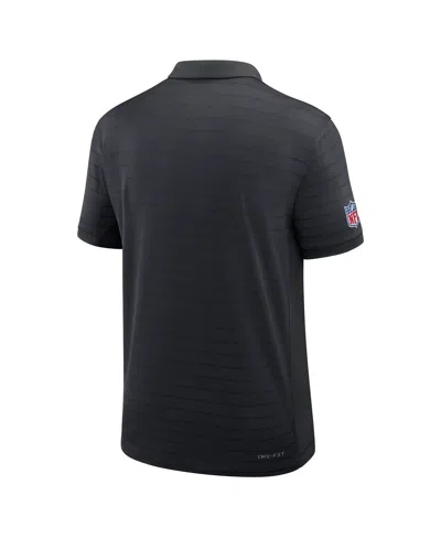 Nike Men's Navy Houston Texans Sideline Victory Stripe Performance Polo Shirt In Black