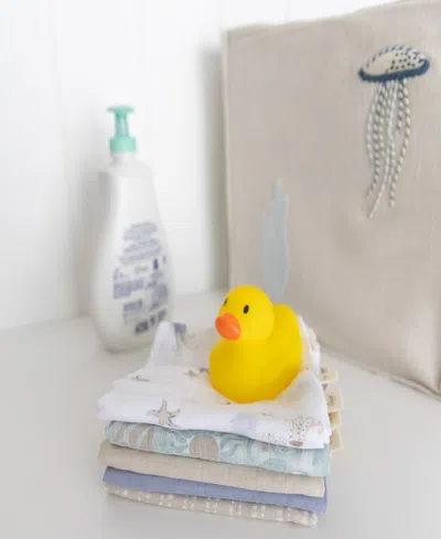 Crane Baby Infants Cove Sea Life Wash Cloths, 5-piece Set In Multi