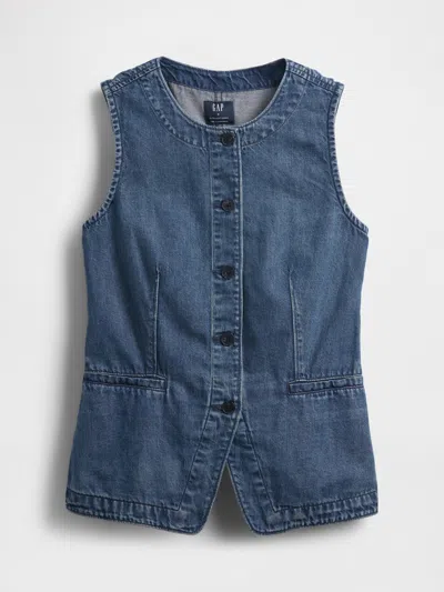 Gap Ultrasoft Denim Longline Vest