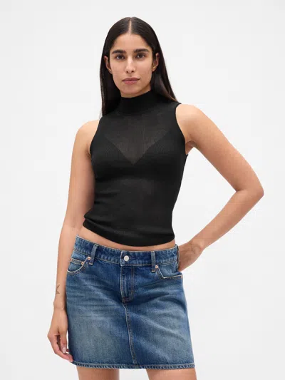 Gap Sheer Rib Mockneck Tank Top