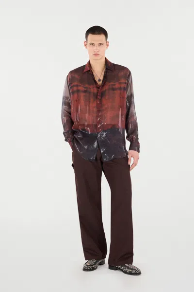 Roberto Cavalli Cotton-blend Pants In Brown