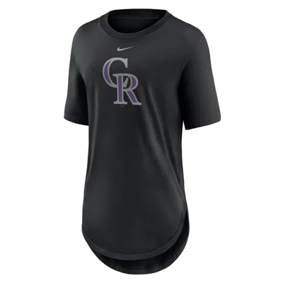 Nike Black Colorado Rockies Mascot Outline Weekend Tri-blend T-shirt