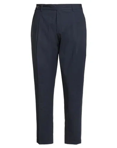 Messagerie Man Pants Midnight Blue Size 38 Cotton, Elastane In Blue