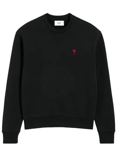 Ami Alexandre Mattiussi Ami Paris Logo-embroidered Stretch-cotton Sweatshirt