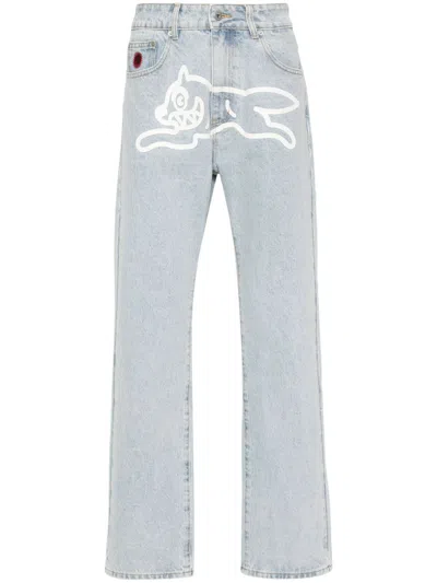 Icecream Sky Blue Running Dog Denim Jeans In Blue