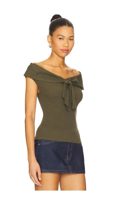 Line & Dot Oberteil Parcie In Green