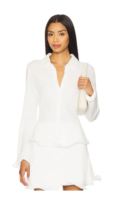 Line & Dot Hemd Celesta In White