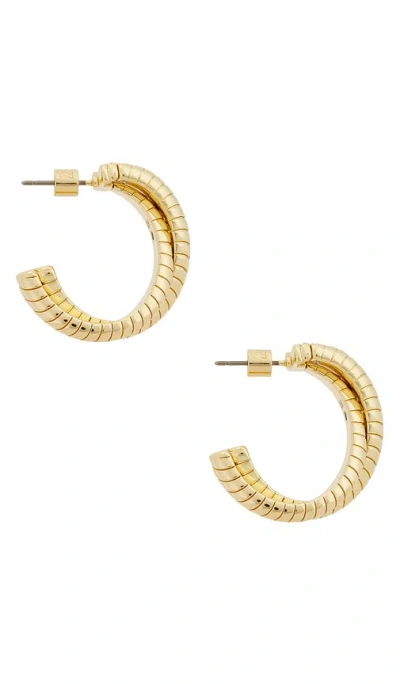 Roxanne Assoulin Double Cobra Hoop Earrings In Gold