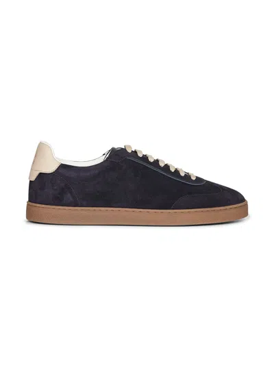 Brunello Cucinelli Blue Washed Suede Sneakers