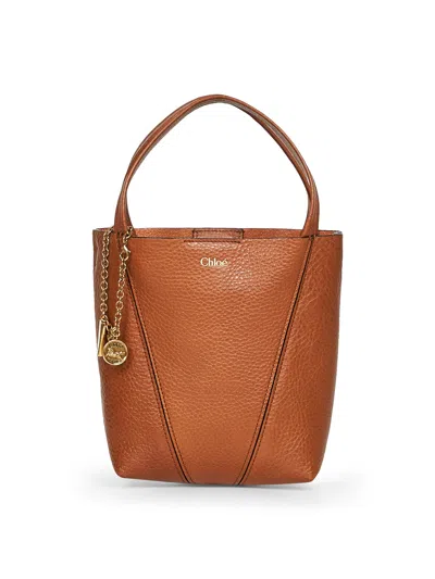 Chloé Brown  Spin Small Tote Bag