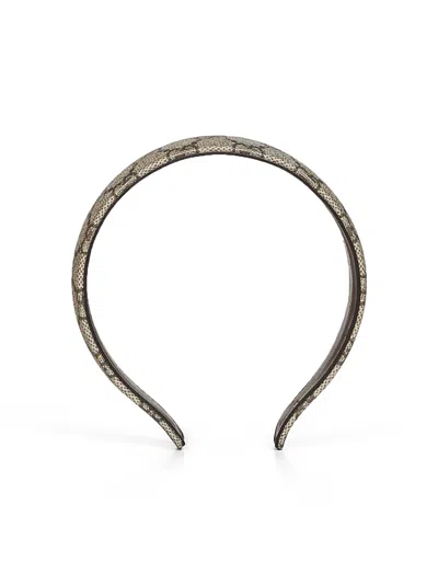 Gucci Beige Gg Canvas Hair Band