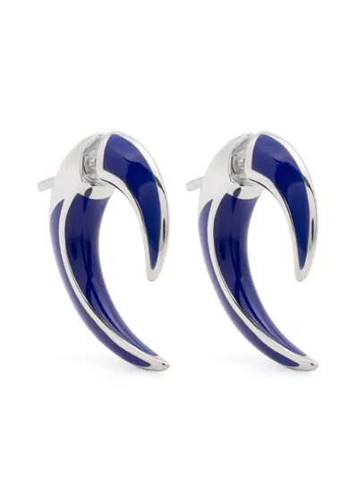 Shaun Leane Womens Silver Sabre Solis Sterling-silver And Enamel Talon Earrings In Blue