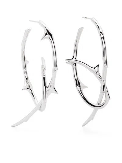 Shaun Leane Rose Thorn Statement Hoop Earrings
