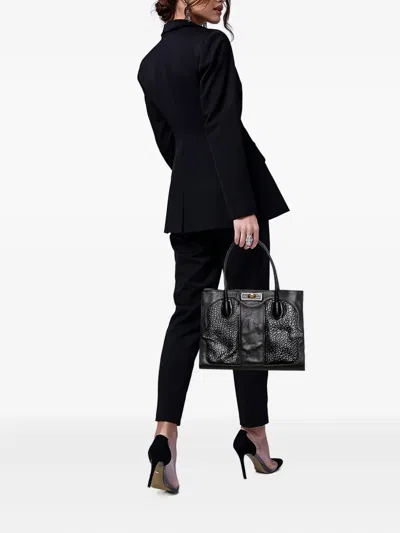 Pre-owned Dkny Vintage  Textured-leather Tote Bag