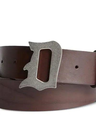 字母扣环皮质腰带