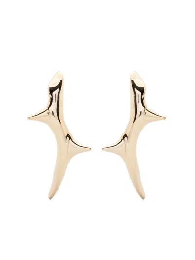 Shaun Leane Rose Thorn Climber Earrings In Gold