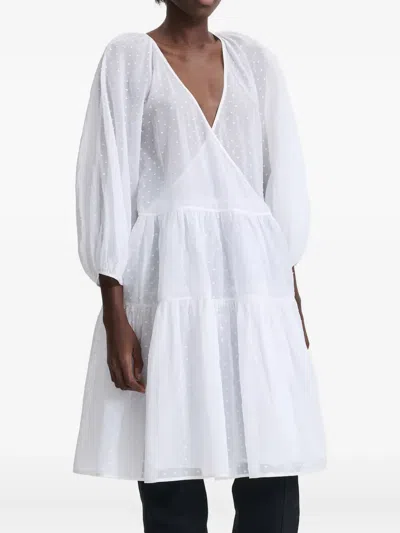 Cecilie Bahnsen Mirabelle Wrap-effect Dress In White