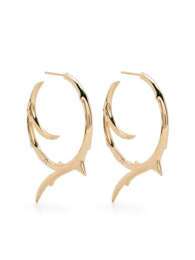 Shaun Leane Large Rose Thorn Hoop Earrings In Gold