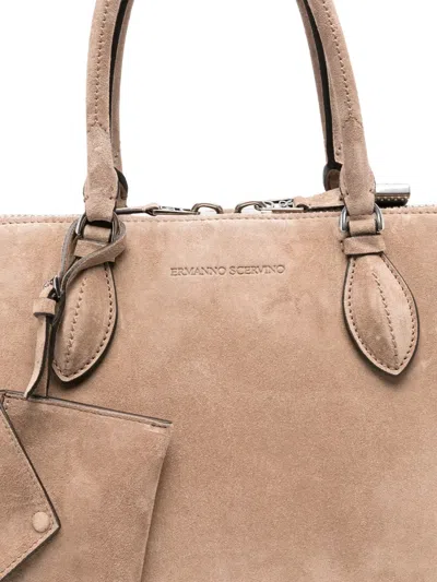 Ermanno Scervino Zip-fastening Suede Tote Bag