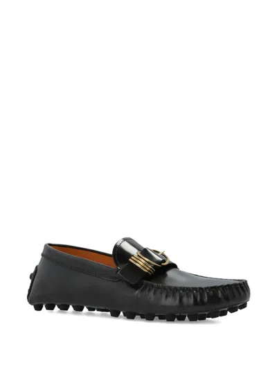 Tod's Leather Buckle Loafers