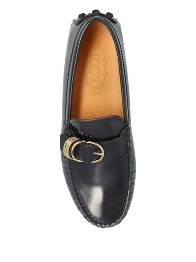 Tod's Leather Buckle Loafers