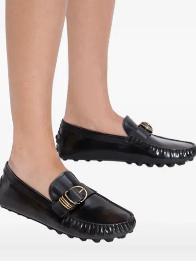 Tod's Leather Buckle Loafers
