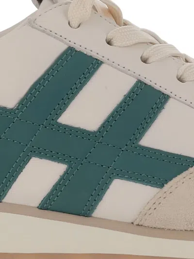 Hogan Leather Lace-up Trainers In Neutral