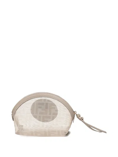 Fendi Ff-logo Mesh Make Up Bag