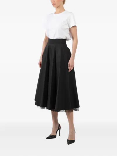 Dorothee Schumacher Light Touch Ruffle-hem Cotton Midi Skirt In Multi
