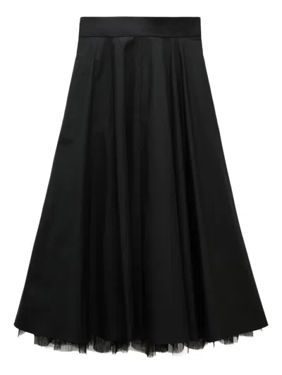 Dorothee Schumacher Light Touch Ruffle-hem Cotton Midi Skirt In Multi