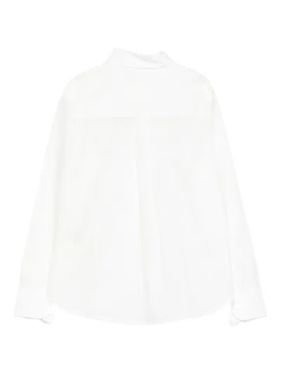 Fendi Embroidered-shield Shirt In White