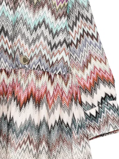 Missoni Zigzag-pattern Dress In Brown