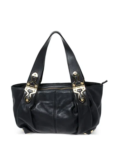 Pre-owned Michael Kors Vintage Leather Studs Shoulder Bag In Black