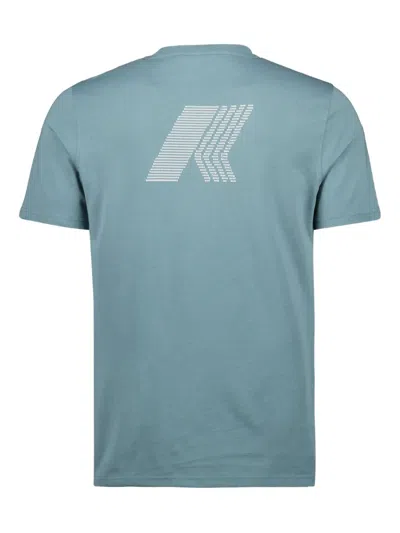 K-way Odom Ascii Code Logo-print T-shirt In Blue