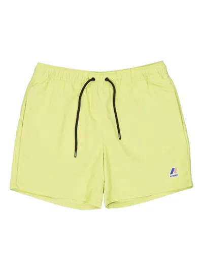 K-way Drawstring-waist Swim Shorts In Green