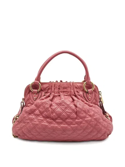 Pre-owned Marc Jacobs Vintage  Quilted Leather Shoulder Bag In Pink
