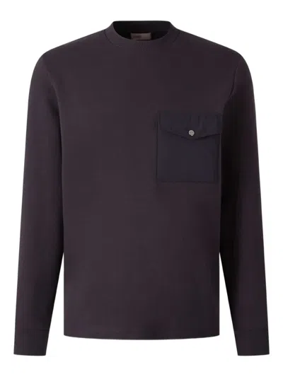 Herno Patch-pocket Sweater In Brown