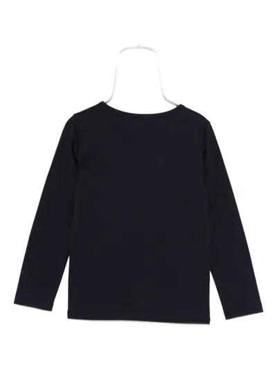 Bonpoint Cherry-print Long-sleeve Top In Black