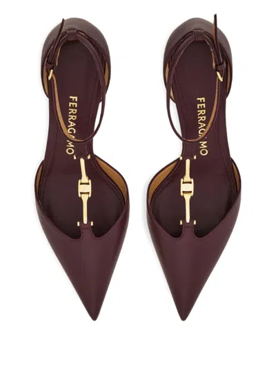 Ferragamo 40mm T-strap Buckle Pumps