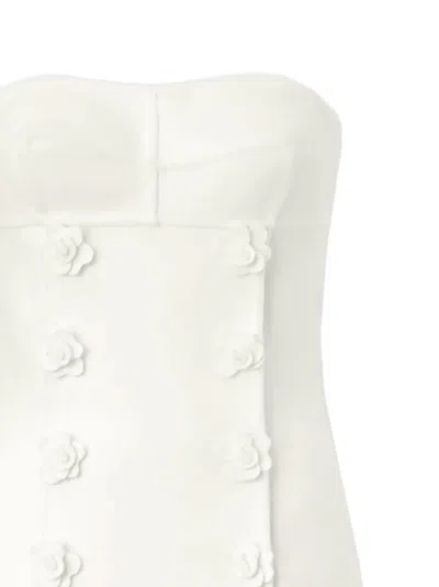 Ermanno Scervino Rose-embellished Strapless Mini Dress