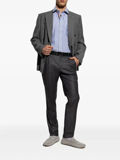 Etro Pleated Trousers With Zip Detail In Black