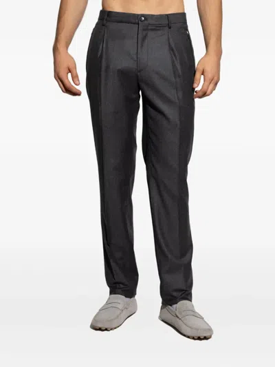 Etro Pleated Trousers With Zip Detail In Black