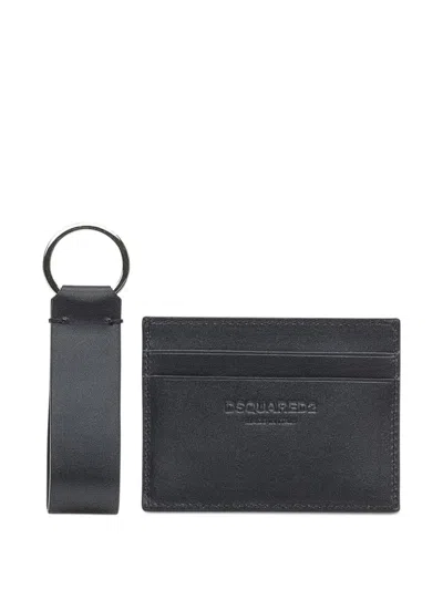 Dsquared2 Cc Holder+key Ring In Black
