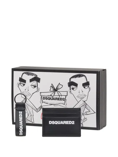 Dsquared2 Cc Holder+key Ring In Black