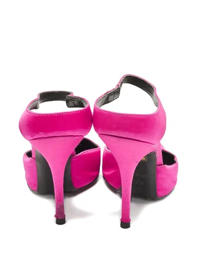 Pre-owned Balenciaga 2023 100mm Satin Mules