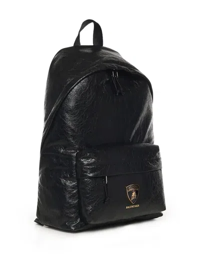 X AUTOMOBILI LAMBORGHINI EXPLORER 皮质双肩包